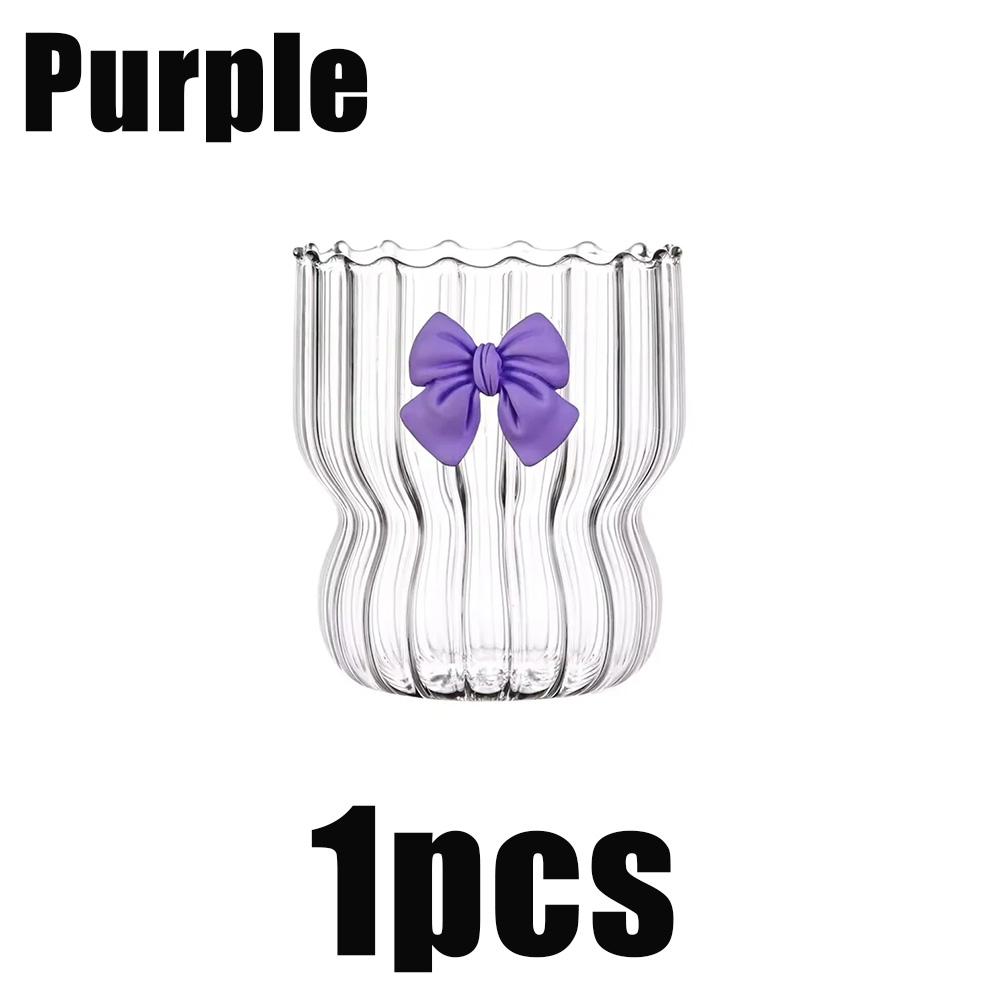 1pcs Cute Bow Glass Cup Clear Striped Water Cups Striped Water Coffee Cup For Beer Milk Beverages Cocktails Drinking Water Tool other
1pcs Cute Bow Glass Cup Clear Striped Water Cups Striped Water Coffee Cup For Beer Milk Beverages Cocktails Drinking Water Tool other