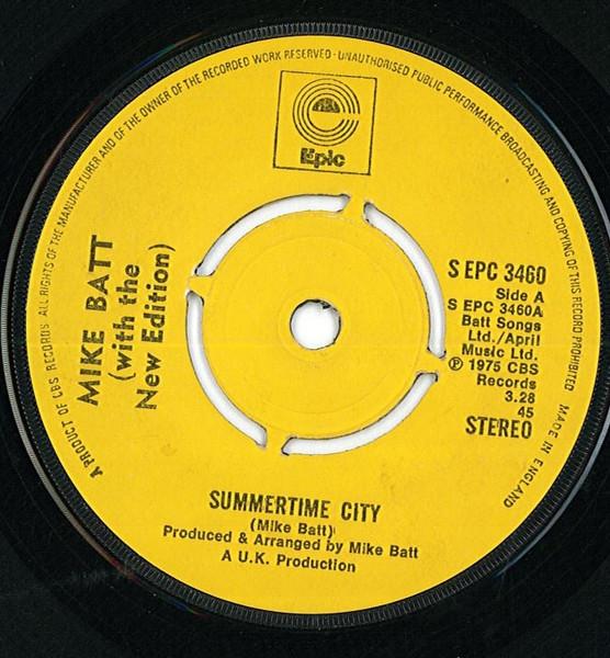 7inch Record MIKE BATT Summertime City SEPC3460 Epic 1975 UK Rock Used
7inch Record MIKE BATT Summertime City SEPC3460 Epic 1975 UK Rock Used