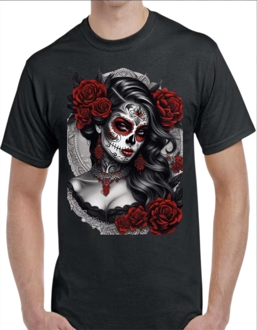 Sugar Skull Catrina Black Men s T-Shirt Small To 3X-Large Style 5 2XL
Sugar Skull Catrina Black Men s T-Shirt Small To 3X-Large Style 5 2XL