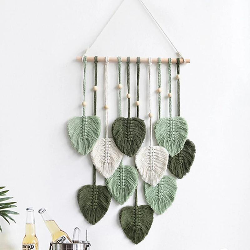 Nordic Woven Leaf Design Wall Hanging Tapestry Tassel Pendant Bedroom Background Wall Hanging Wall Carpet Room Decoration
Nordic Woven Leaf Design Wall Hanging Tapestry Tassel Pendant Bedroom Background Wall Hanging Wall Carpet Room Decoration