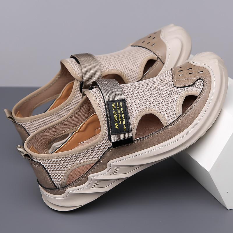 Baotou men s sandals 2024 summer new mesh breathable soft bottom hole trendy shoes outdoor sports leisure beach shoes 39 чорний
Baotou men s sandals 2024 summer new mesh breathable soft bottom hole trendy shoes outdoor sports leisure beach shoes 39 чорний
