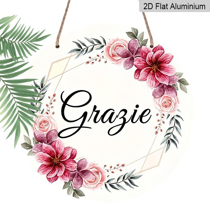 2D Flat Retro Aluminum Wall Stickers in Various Sizes. Grazie Watercolor Floral Thank-you Wall Hanging, with A Gentle and Fresh Style. A Perfect 7.87×7.87inch
2D Flat Retro Aluminum Wall Stickers in Various Sizes. Grazie Watercolor Floral Thank-you Wall Hanging, with A Gentle and Fresh Style. A Perfect 7.87×7.87inch