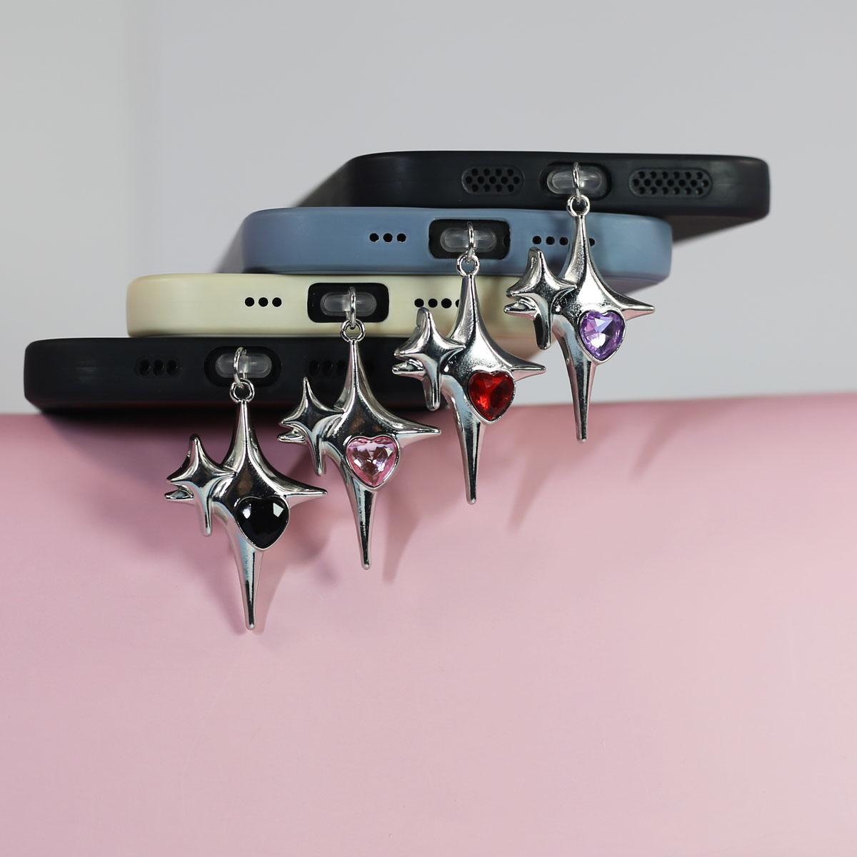 Star Love Cross Phone Dust Plug Pendant For IPhone Accessories For Samsung Decorations Type-C Port Dust Plug Artificial Gemstone
Star Love Cross Phone Dust Plug Pendant For IPhone Accessories For Samsung Decorations Type-C Port Dust Plug Artificial Gemstone