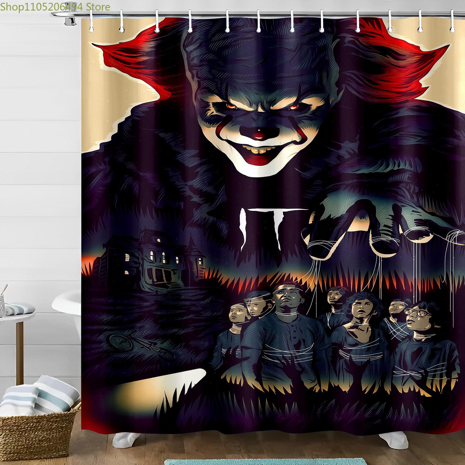 1pc Warner Bros. Horror Movie Shower Curtain with Hooks - Machine Washable, Durable Polyester, Spooky Clown & Haunted House De 90x180cm
1pc Warner Bros. Horror Movie Shower Curtain with Hooks - Machine Washable, Durable Polyester, Spooky Clown & Haunted House De 90x180cm