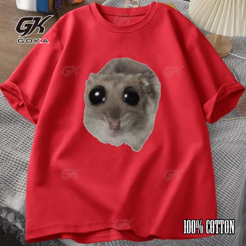Sad Hamster T Shirt Funny Cute Cat Hamster Meme Trend T-shirt for Men Women Cotton T-shirt Summer 100% Cotton Short Sleeve 4XL
Sad Hamster T Shirt Funny Cute Cat Hamster Meme Trend T-shirt for Men Women Cotton T-shirt Summer 100% Cotton Short Sleeve 4XL