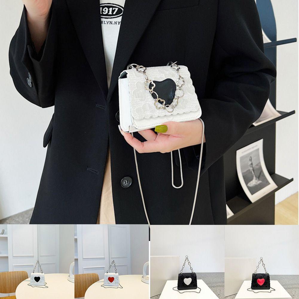 PU Leather Mini Shoulder Bag Zinc Zinc Alloy Chain Lipstick Makeup Bag Y2K Love Heart Crossbody Bag Outdoor
PU Leather Mini Shoulder Bag Zinc Zinc Alloy Chain Lipstick Makeup Bag Y2K Love Heart Crossbody Bag Outdoor