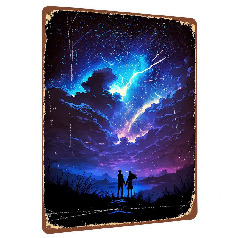 Couple Holding Hands Silhouette Iron Painting Starry Sky Clouds Lightning Home Decor Metal Wall Art 20x30cm(7.8x11.8inch)
Couple Holding Hands Silhouette Iron Painting Starry Sky Clouds Lightning Home Decor Metal Wall Art 20x30cm(7.8x11.8inch)