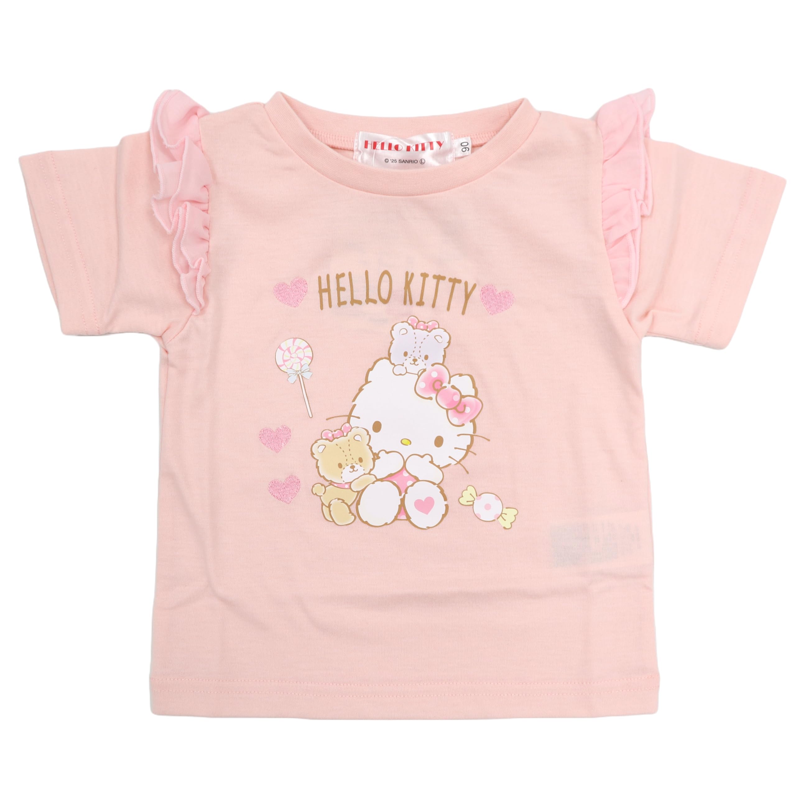 Takihyo Sanrio Hello Kitty Short Sleeve T-Shirt with Ruffled Sleeves, Pink, Size 95
Takihyo Sanrio Hello Kitty Short Sleeve T-Shirt with Ruffled Sleeves, Pink, Size 95