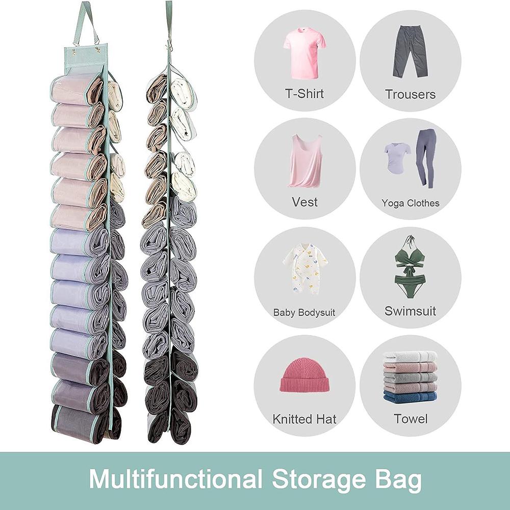 24 Pockets Dual-Sided Hanging Storage Bag Wardrobe Door Back Leggings Vest Towels Organizer Black
24 Pockets Dual-Sided Hanging Storage Bag Wardrobe Door Back Leggings Vest Towels Organizer Black