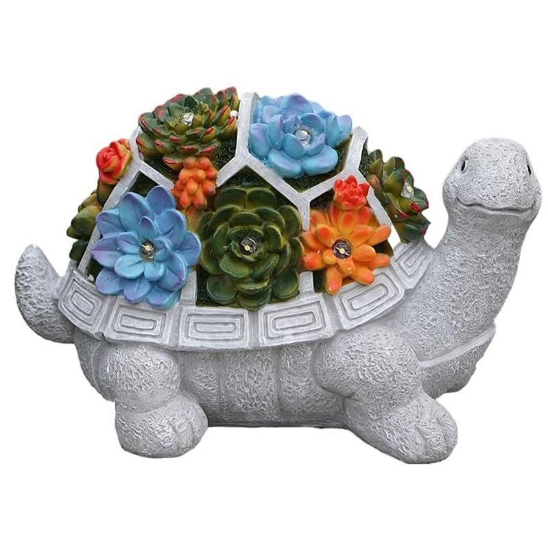 Солнечные садовые уличные статуи Черепаха с сочными и 7 светодиодными лампами-декор газона Статуя черепахи-уникальные подарки на новоселье
Солнечные садовые уличные статуи Черепаха с сочными и 7 светодиодными лампами-декор газона Статуя черепахи-уникальные подарки на новоселье