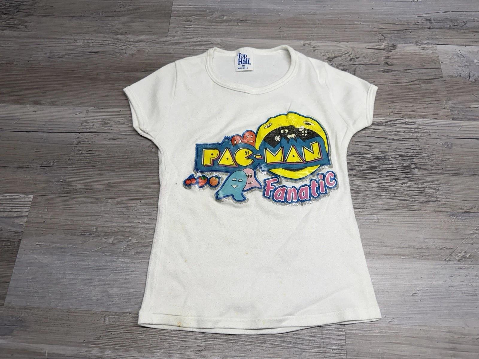 Vintage 80s Pac Man Fanatics Kids T-Shirt Size 10 Iron On Graphic PEELING Gamer XL
Vintage 80s Pac Man Fanatics Kids T-Shirt Size 10 Iron On Graphic PEELING Gamer XL