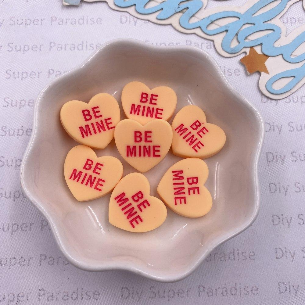 Colorful Resin Solid Color Heart Lettering BE MINE Tag Flat back Cabochon Stone Figurine Scrapbook Crafts DIY Accessories Decor
Colorful Resin Solid Color Heart Lettering BE MINE Tag Flat back Cabochon Stone Figurine Scrapbook Crafts DIY Accessories Decor
