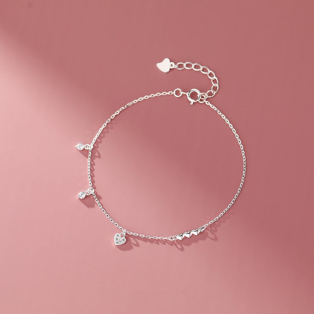 925 Sterling Silver Glossy Heart Sparkling Zircon Bracelet for Women Simple Temperament Jewelry Accessories 17 3cm серебряный
925 Sterling Silver Glossy Heart Sparkling Zircon Bracelet for Women Simple Temperament Jewelry Accessories 17 3cm серебряный