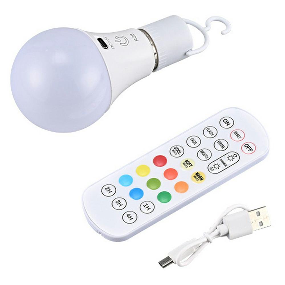 E27 RGB Rechargeable Light Bulb with Remote Control and Timer Dimmable Touch Control 2700 6500K
E27 RGB Rechargeable Light Bulb with Remote Control and Timer Dimmable Touch Control 2700 6500K