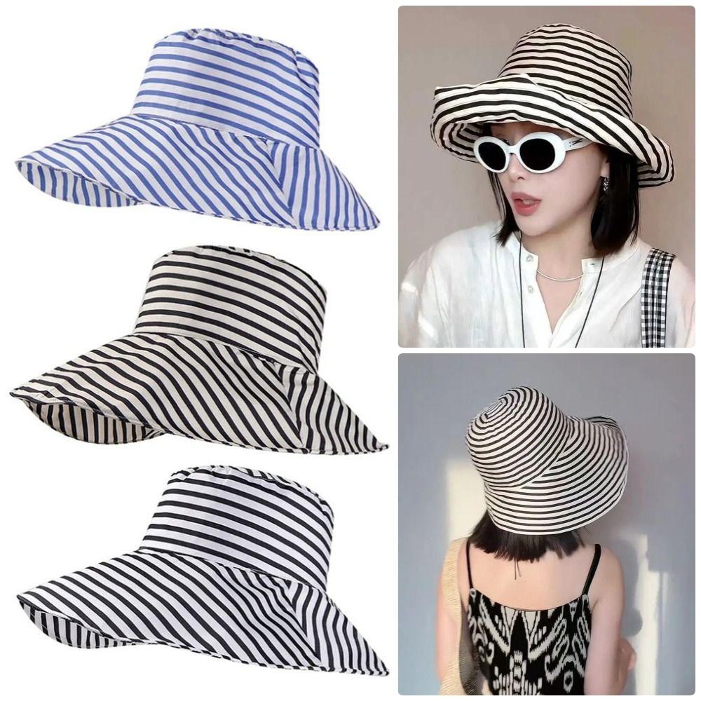 1Pcs Big Head Circumference Striped Bucket Hat Sunproof Summer Hat Durable Sun Cap Women Style 1
1Pcs Big Head Circumference Striped Bucket Hat Sunproof Summer Hat Durable Sun Cap Women Style 1