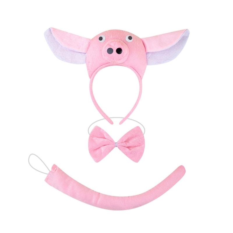 Piggy Costume Set Includes Piggy Tail Headband Bowtie Glove Skirt Halloween Piggy Role Play Outfit for Kid Cosplay
Piggy Costume Set Includes Piggy Tail Headband Bowtie Glove Skirt Halloween Piggy Role Play Outfit for Kid Cosplay