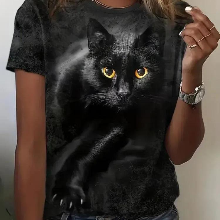 Women s Plus Size 3D Cat Print Summer T-Shirt Casual Loose Short Sleeve Crew Neck Tops Clothing L
Women s Plus Size 3D Cat Print Summer T-Shirt Casual Loose Short Sleeve Crew Neck Tops Clothing L