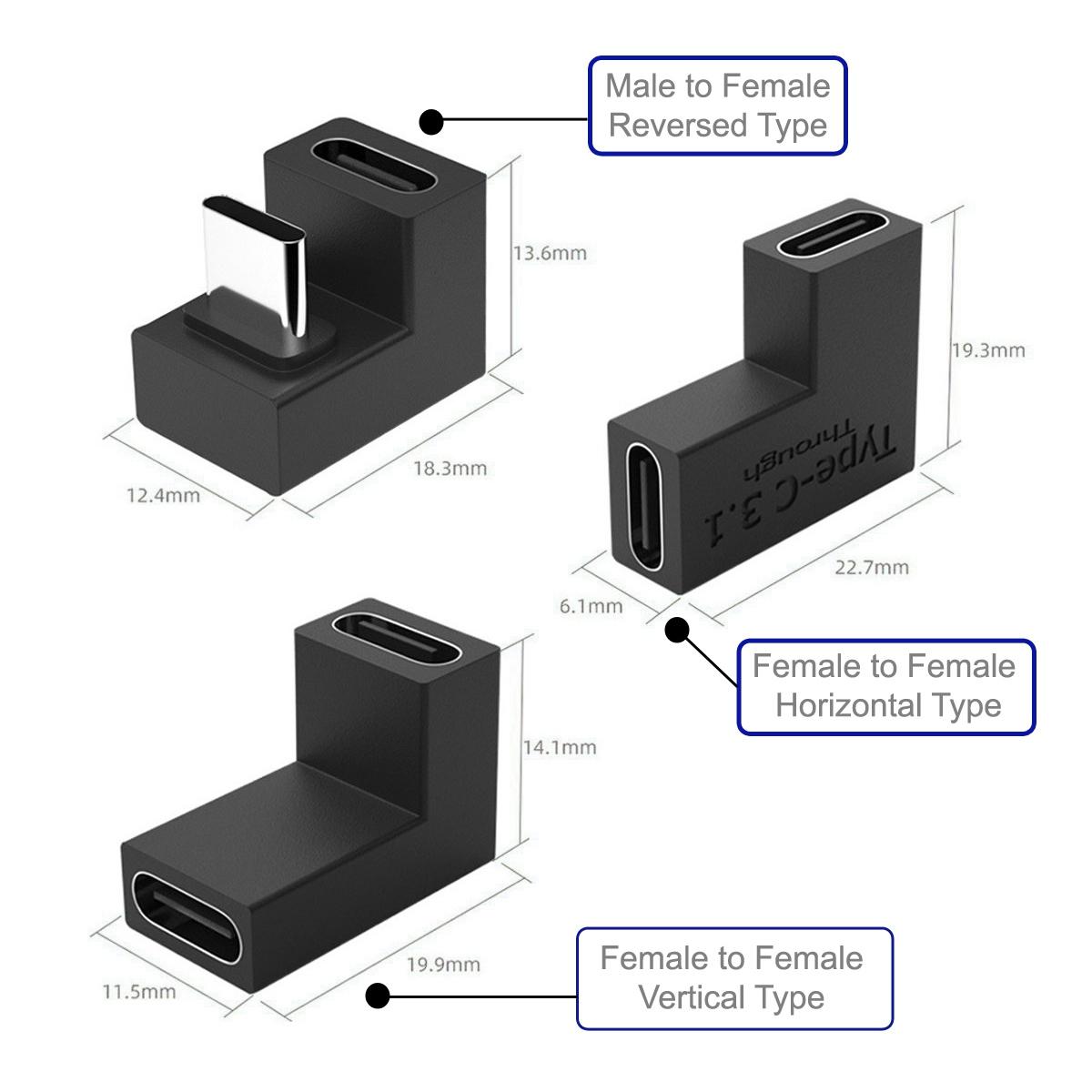 UC-077 3Pcs/Set USB-C Male to Female+USB-C Female to Female Elbow Converter Charging Adapter As Shown A
UC-077 3Pcs/Set USB-C Male to Female+USB-C Female to Female Elbow Converter Charging Adapter As Shown A