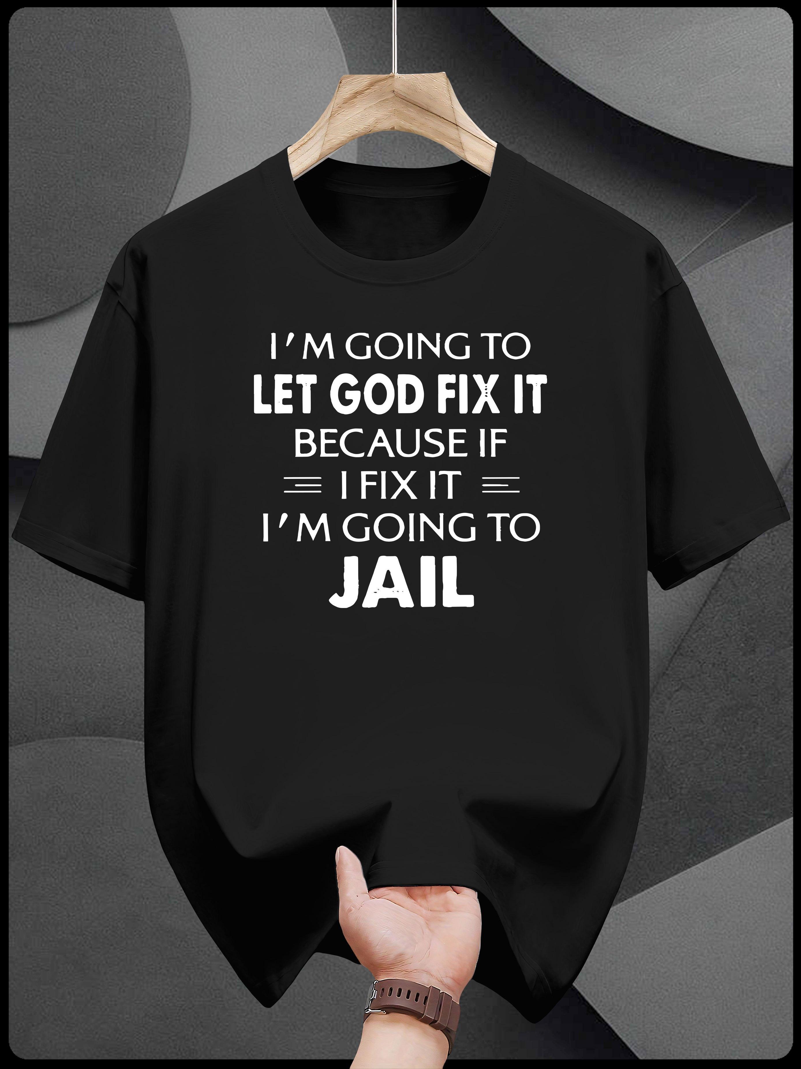 Graphic T-shirt - Bold Let God Fix It Print Casual Short Sleeve Tee M
Graphic T-shirt - Bold Let God Fix It Print Casual Short Sleeve Tee M
