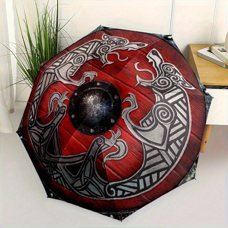 1pc Viking Shield Design Umbrella - Lightweight Foldable Manual Open Compact Travel Umbrella with 8-Rib Durable Iron Frame, Re (as the picture,Iron&8K)
1pc Viking Shield Design Umbrella - Lightweight Foldable Manual Open Compact Travel Umbrella with 8-Rib Durable Iron Frame, Re (as the picture,Iron&8K)