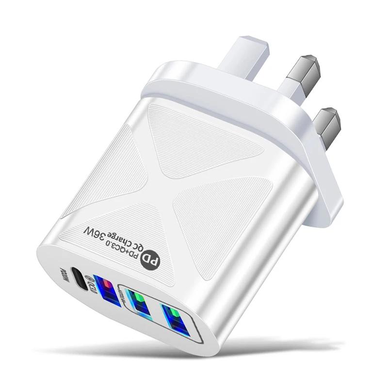 36W 3USB Type C PD Fast Charging Phone Charger LED Lighting EU UK Plug Charge Adapter for IPhone 13 14 Huawei Xiaomi Universal Type C-UK-White
36W 3USB Type C PD Fast Charging Phone Charger LED Lighting EU UK Plug Charge Adapter for IPhone 13 14 Huawei Xiaomi Universal Type C-UK-White