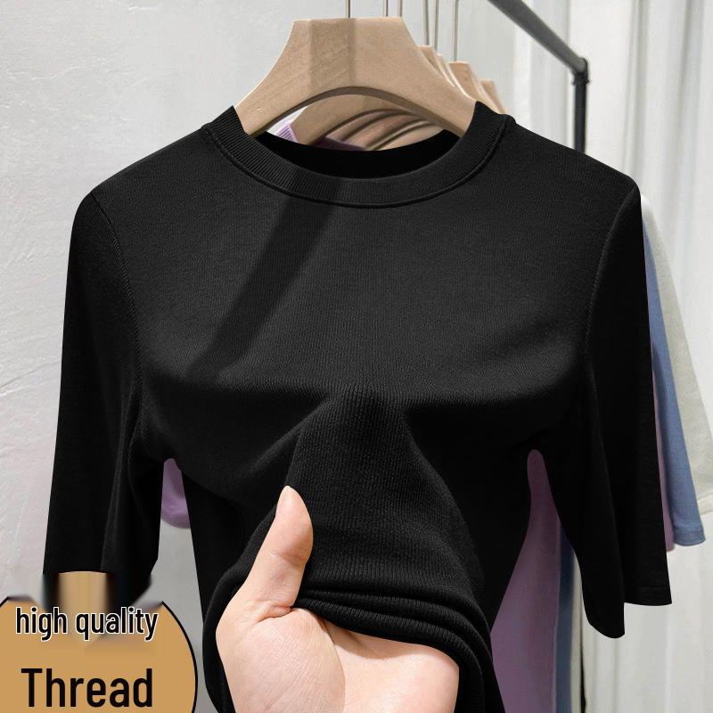Women s Slim Fit Ribbed Short Sleeve Round Neck T-shirt 3XL (recommend 140-155 jin)
Women s Slim Fit Ribbed Short Sleeve Round Neck T-shirt 3XL (recommend 140-155 jin)