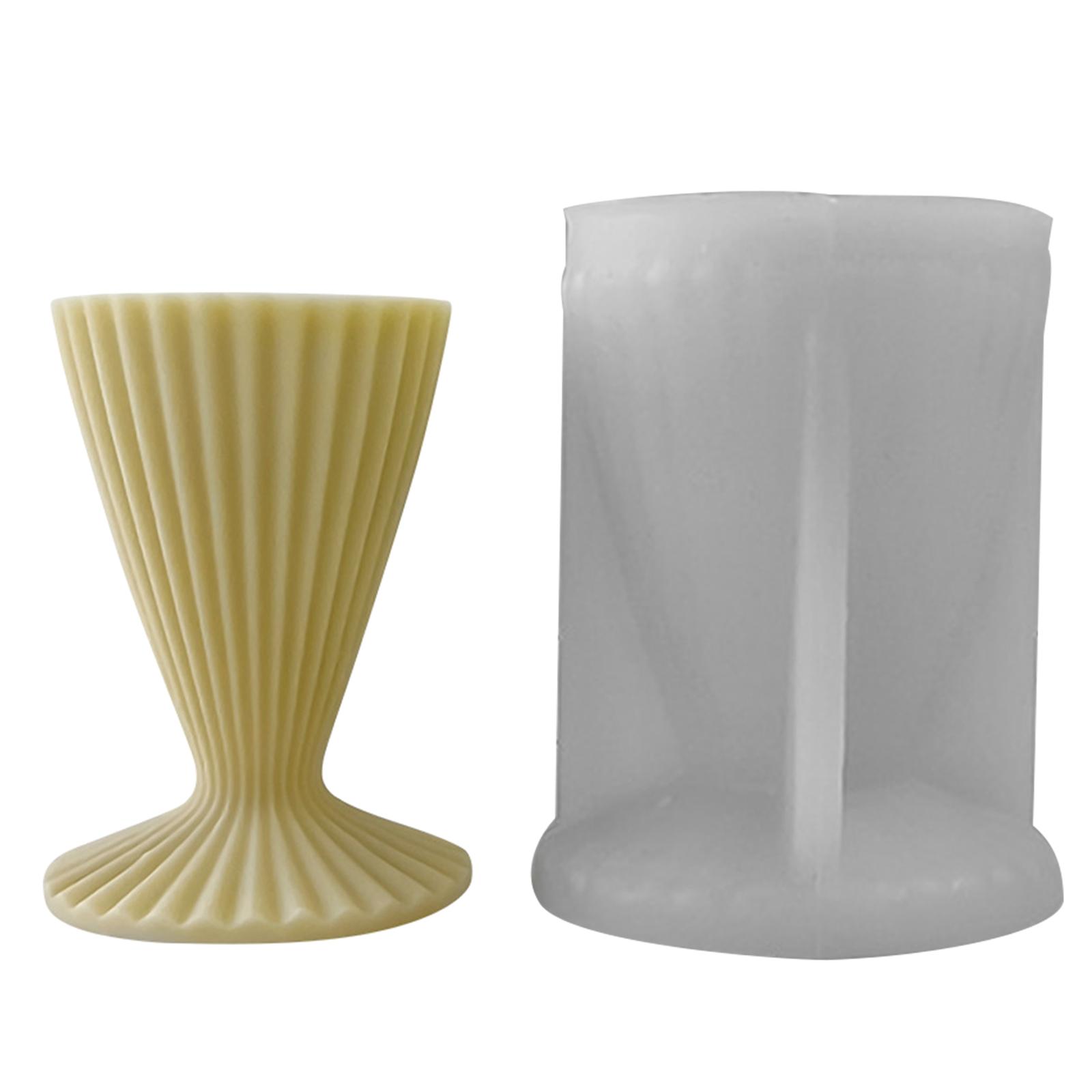 Креативные силиконовые формы для свечей, уникальная форма для украшения свечей, красивая полосатая форма для свечей для ароматерапии