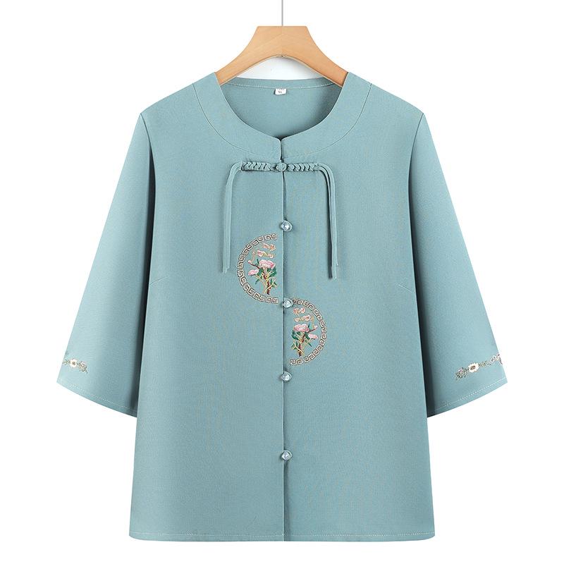 Mom s Festive Summer Top: Plus-Size Chinese Style Blouse for Middle-Aged and Older Women XL (up to 100 Jin) синій
Mom s Festive Summer Top: Plus-Size Chinese Style Blouse for Middle-Aged and Older Women XL (up to 100 Jin) синій