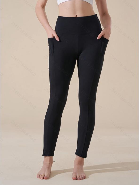 Brushed High-Waisted Slimming Straight-Leg Leggings with Pocket Extra Large чорний
Brushed High-Waisted Slimming Straight-Leg Leggings with Pocket Extra Large чорний