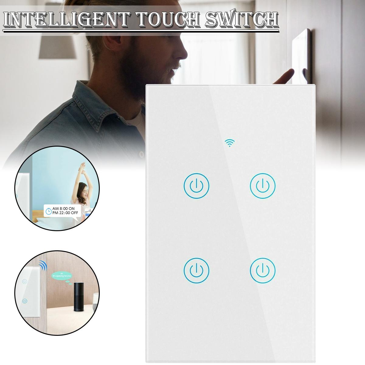 PDTO 1/2/3/4 банды Wi-Fi умный настенный выключатель Wi-Fi сенсорный переключатель для Alexa/Google
PDTO 1/2/3/4 банды Wi-Fi умный настенный выключатель Wi-Fi сенсорный переключатель для Alexa/Google