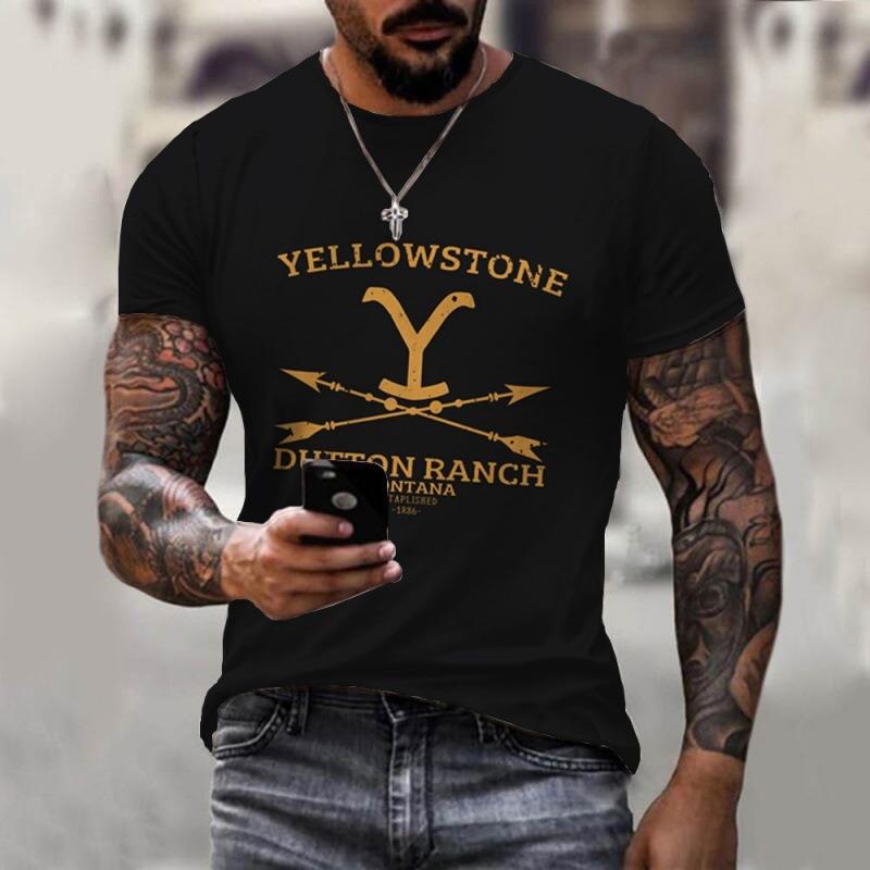 Вінтажна чоловіча футболка Yellowstone 3D-друк Хараджуку Футболка з коротким рукавом Повсякденний вуличний одяг Вільні пуловери Великий розмір XXXL
Вінтажна чоловіча футболка Yellowstone 3D-друк Хараджуку Футболка з коротким рукавом Повсякденний вуличний одяг Вільні пуловери Великий розмір XXXL