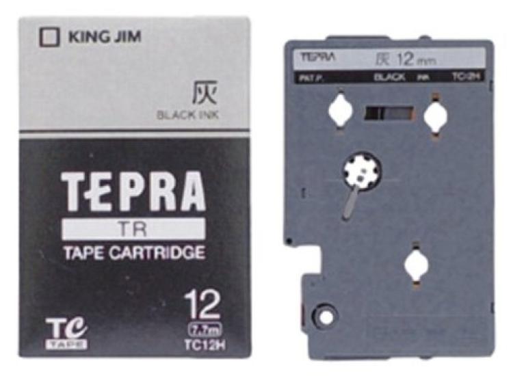 King Jim Tepra TR TC12H Tape Gray Cartridge, 12mm,
King Jim Tepra TR TC12H Tape Gray Cartridge, 12mm,