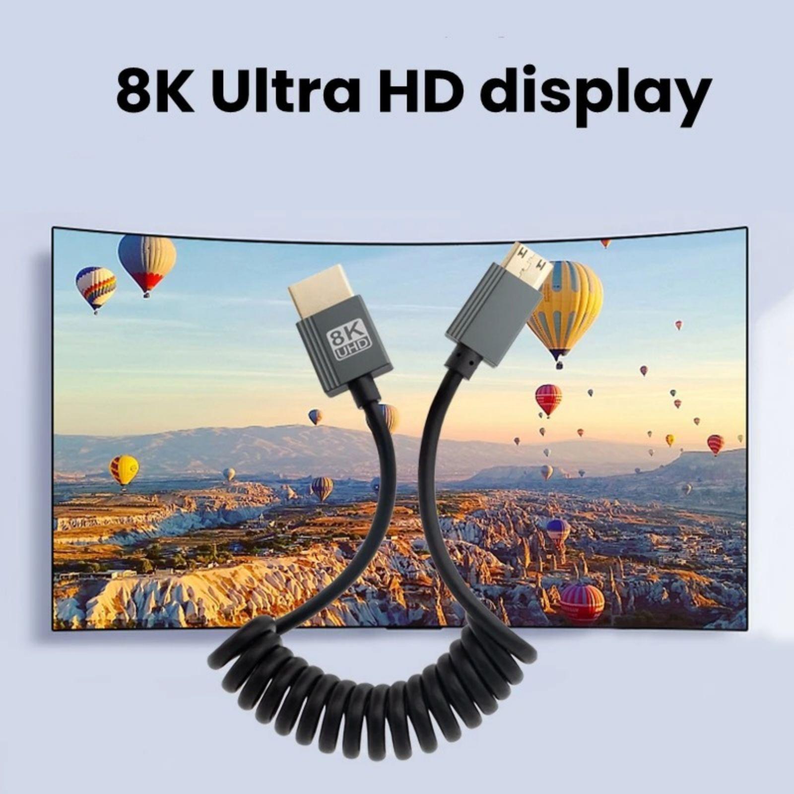8K короткий спиральный кабель HDTV - HDTV A - C, высокоскоростной удлинительный кабель 8K HDTV 2.1 для камеры, видеокамеры, ПК
8K короткий спиральный кабель HDTV - HDTV A - C, высокоскоростной удлинительный кабель 8K HDTV 2.1 для камеры, видеокамеры, ПК