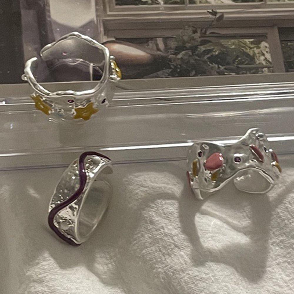 Dripping Oil Colorful Glaze Geometric Zircon Ring Adjustable Korean Opening Ring Women Flower Ring
Dripping Oil Colorful Glaze Geometric Zircon Ring Adjustable Korean Opening Ring Women Flower Ring