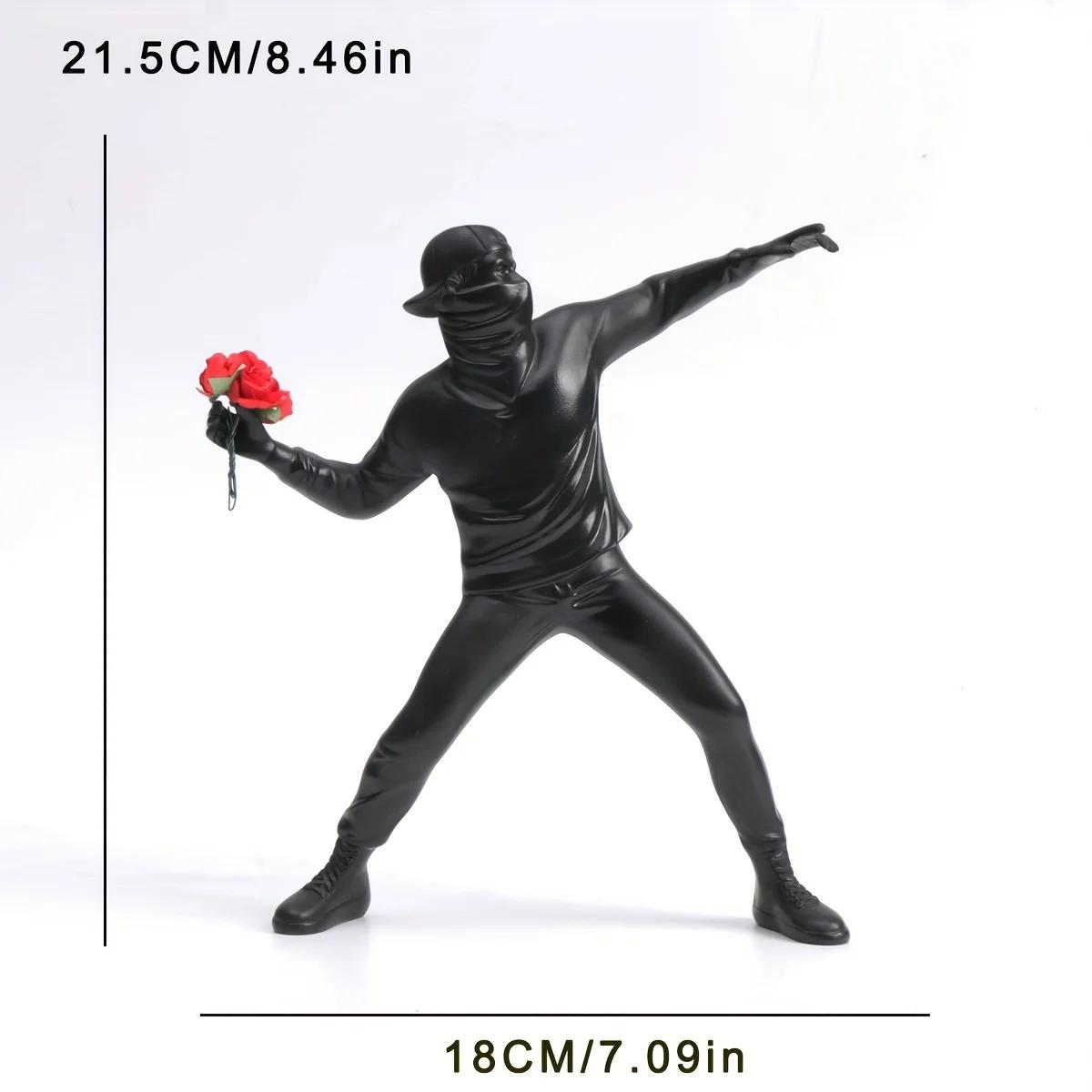 1 pc Resin Banksy Sculptures Flower Thrower Statue Bomber Home Decoration Desk Accessories Collectible Figurine Decorative Inter
1 pc Resin Banksy Sculptures Flower Thrower Statue Bomber Home Decoration Desk Accessories Collectible Figurine Decorative Inter