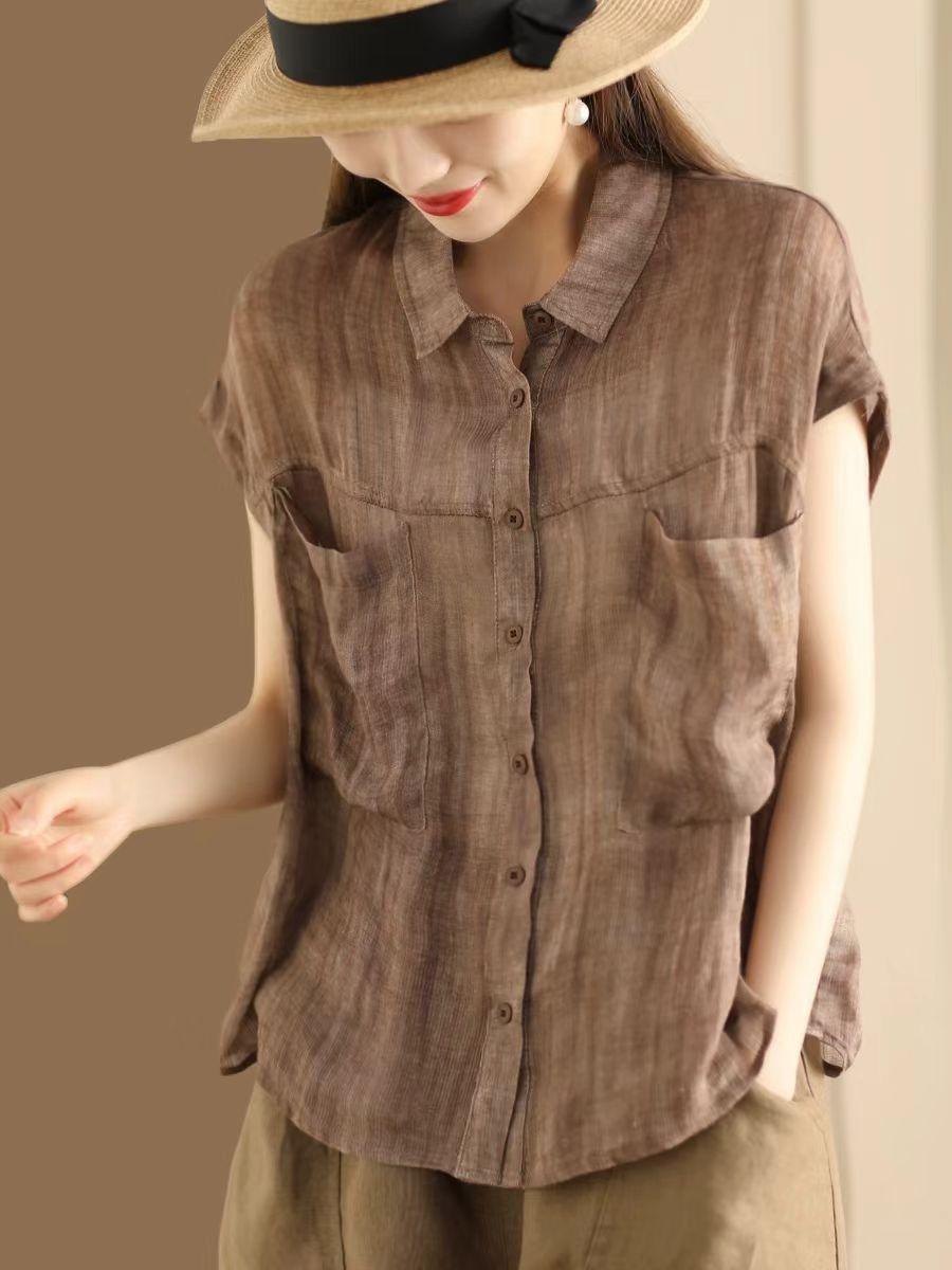 Johnature Женские винтажные рубашки без рукавов, блузки с отложным воротником и пуговицами, летние рубашки с карманами в стиле тай-дай в стиле пэчворк L кофейный
Johnature Женские винтажные рубашки без рукавов, блузки с отложным воротником и пуговицами, летние рубашки с карманами в стиле тай-дай в стиле пэчворк L кофейный