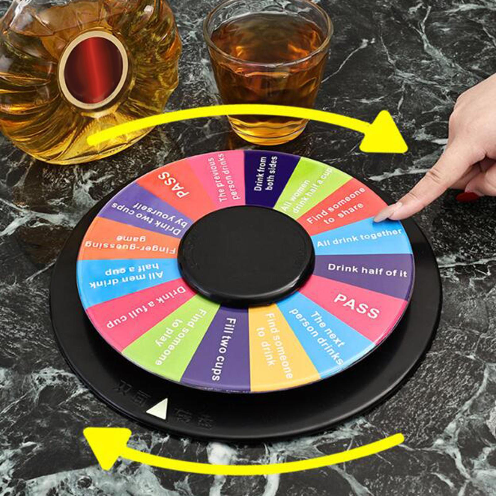 Призовое колесо для групповой игры в распитие напитков, многоразовое настольное, для вечеринки, забавные принадлежности, шоу, легкое, двойное
Призовое колесо для групповой игры в распитие напитков, многоразовое настольное, для вечеринки, забавные принадлежности, шоу, легкое, двойное