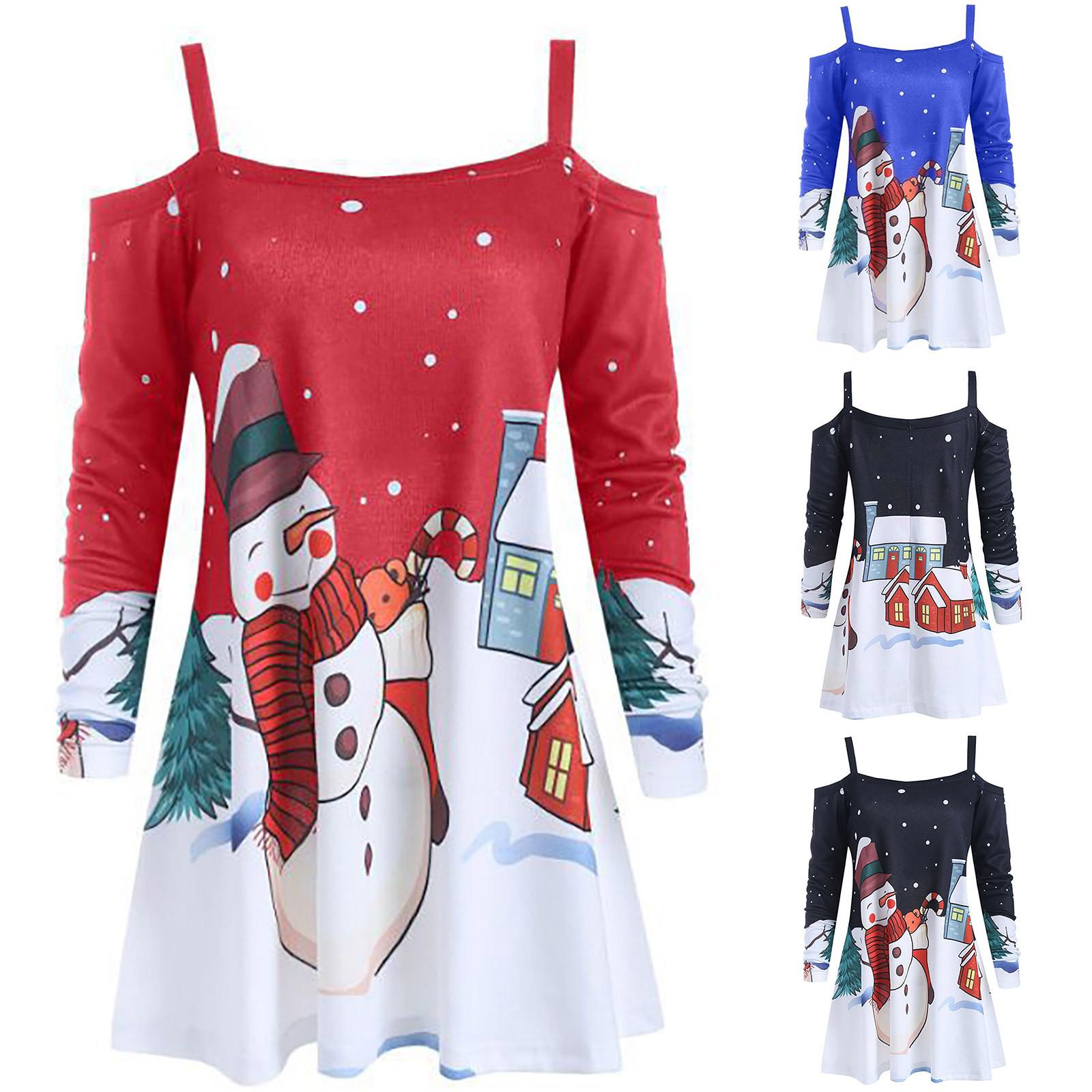 Женское модное повседневное рождественское платье с длинными рукавами и мультяшным принтом
Женское модное повседневное рождественское платье с длинными рукавами и мультяшным принтом