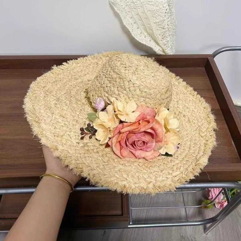 Rose decorated Lafite straw hat children s summer large brim sunshade sunscreen hat seaside atmosphere photo straw hat M(56-58cm)
Rose decorated Lafite straw hat children s summer large brim sunshade sunscreen hat seaside atmosphere photo straw hat M(56-58cm)