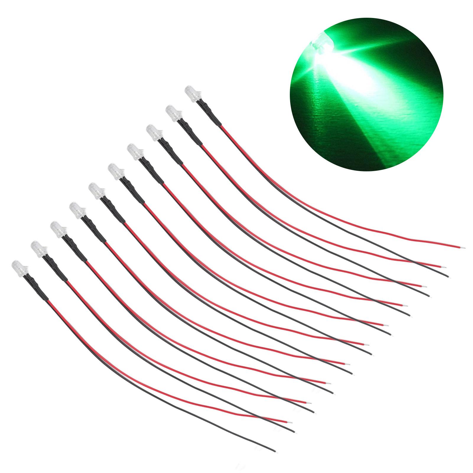 10pcs Lights Emitting Diodes 5mm Prewired Electronic LED Light Diodes for Decoration 512V Green
10pcs Lights Emitting Diodes 5mm Prewired Electronic LED Light Diodes for Decoration 512V Green