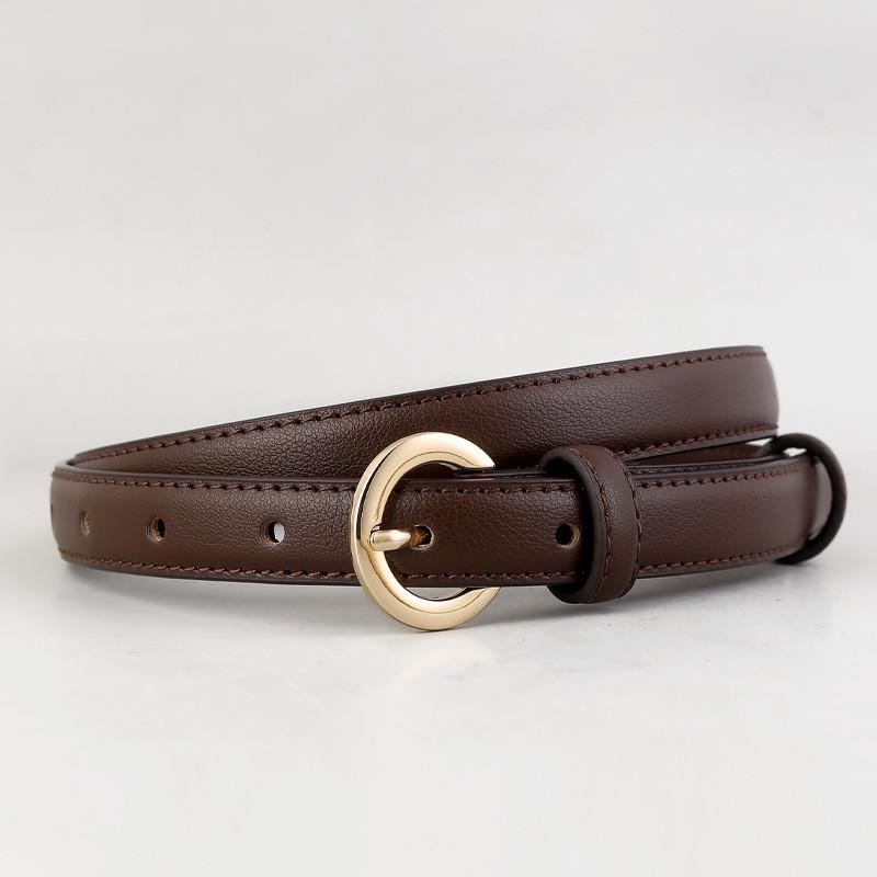 Genuine Leather Womens Belt With Simple Design And Metal Pin Buckle For Work And Leisure темно-коричневого кольору
Genuine Leather Womens Belt With Simple Design And Metal Pin Buckle For Work And Leisure темно-коричневого кольору