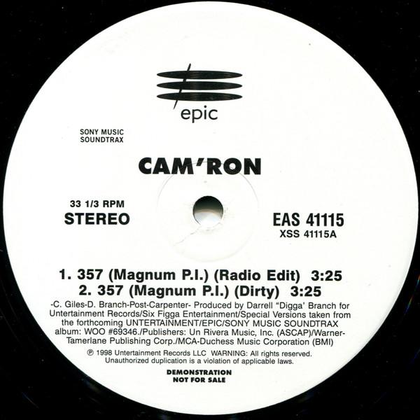 12inch Record CAM RON - 357 (Magnum P.I.) EAS41115 Epic 1998 US Rap & Hip-Hop/R&B Used
12inch Record CAM RON - 357 (Magnum P.I.) EAS41115 Epic 1998 US Rap & Hip-Hop/R&B Used