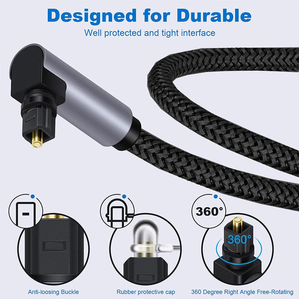 1m Elbow Toslink to Toslink Digital Optical Audio Cable Gold Plated Connector SPDIF Coaxial Cable As Shown A
1m Elbow Toslink to Toslink Digital Optical Audio Cable Gold Plated Connector SPDIF Coaxial Cable As Shown A