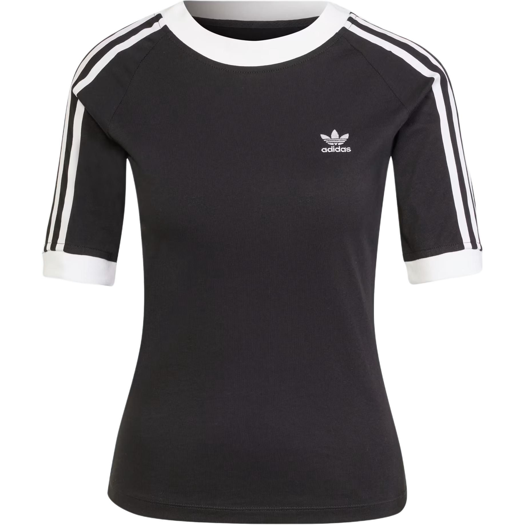 Adidas Оригинальная футболка с логотипом в полоску, с круглым вырезом, облегающего кроя, с коротким рукавом, женские топы, черная JD4968 M
Adidas Оригинальная футболка с логотипом в полоску, с круглым вырезом, облегающего кроя, с коротким рукавом, женские топы, черная JD4968 M