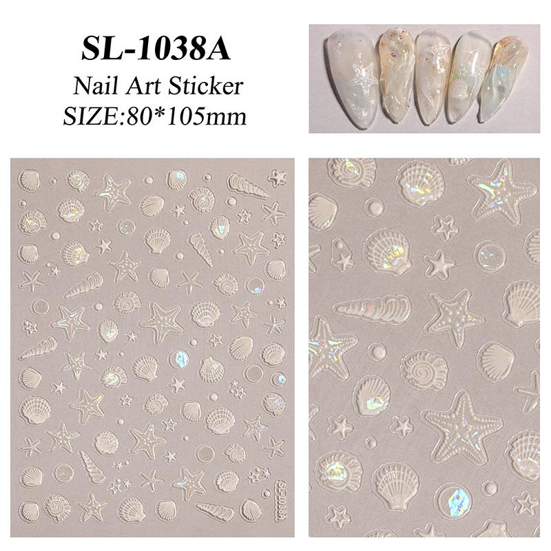 Shiny Shell Light Laser Sea Shell Cosnch Starfish Star Adhesive Nail Art Stickers Manicure Fantastic Marine Life Nail Decals
Shiny Shell Light Laser Sea Shell Cosnch Starfish Star Adhesive Nail Art Stickers Manicure Fantastic Marine Life Nail Decals