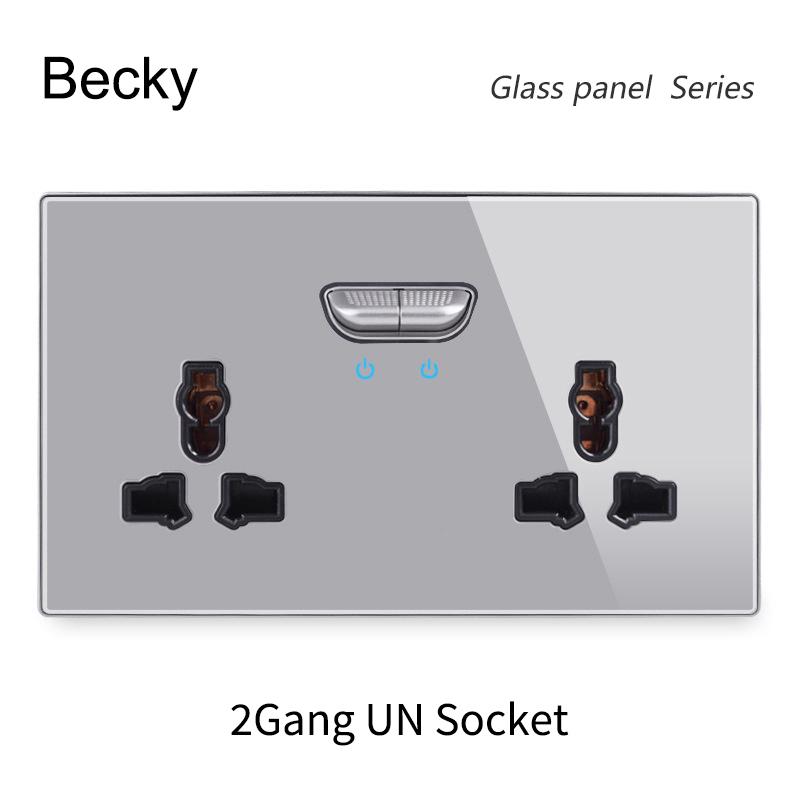 146 13a Reset Toggle Tempered Glass 2Gang UK Socket Switch Combination Panel Power Socket Office Hotel Home Villa Decoration UK Standard
146 13a Reset Toggle Tempered Glass 2Gang UK Socket Switch Combination Panel Power Socket Office Hotel Home Villa Decoration UK Standard