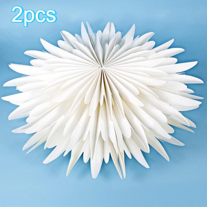 Two White 3D Paper Snowflake Ornaments, Decorative Hangings for Winter Celebrations, Suitable for Weddings, Birthday Parties
Two White 3D Paper Snowflake Ornaments, Decorative Hangings for Winter Celebrations, Suitable for Weddings, Birthday Parties
