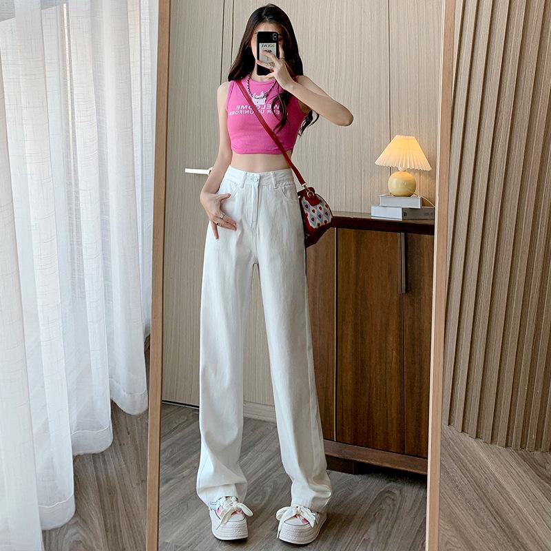 Женские белые джинсы с широкими штанинами и высокой посадкой, весна 2025, стройнящие, повседневные, прямые, длиной до пола. M
Женские белые джинсы с широкими штанинами и высокой посадкой, весна 2025, стройнящие, повседневные, прямые, длиной до пола. M