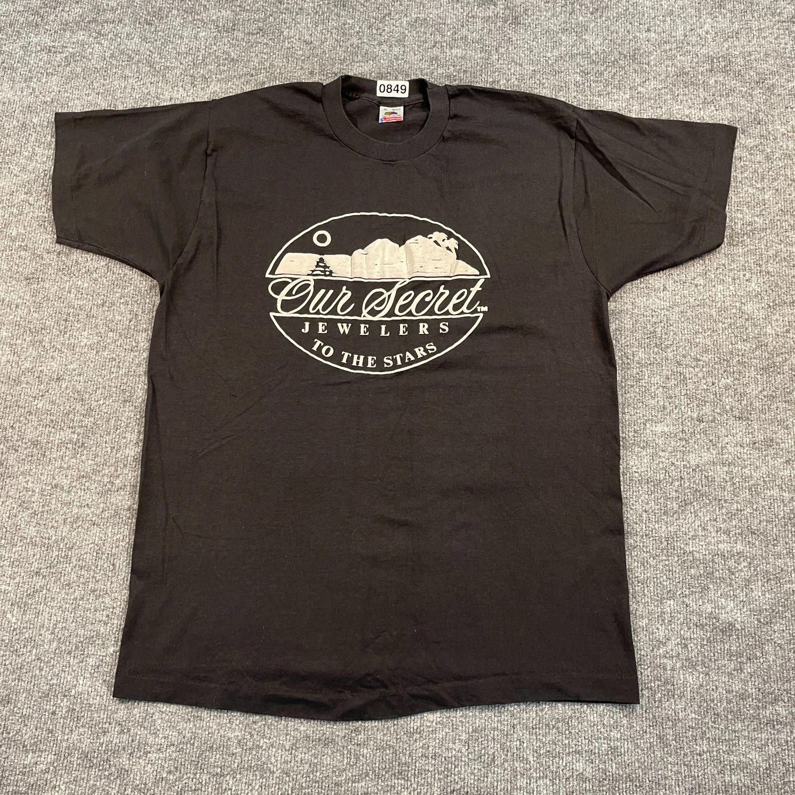 NWOT Vintage 90s Our-Secret Jewelers To-The-Stars Shirt Large 22x29 Black 2XL
NWOT Vintage 90s Our-Secret Jewelers To-The-Stars Shirt Large 22x29 Black 2XL