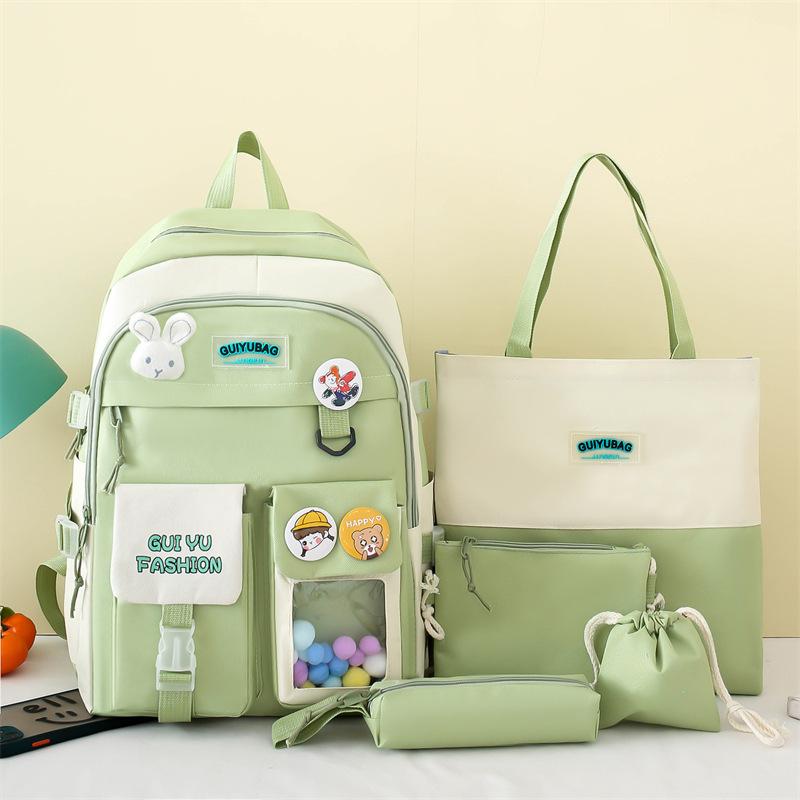 School bag female junior high school students literary and artistic large-capacity primary school students backpack versatile cute backpack tide зелений
School bag female junior high school students literary and artistic large-capacity primary school students backpack versatile cute backpack tide зелений